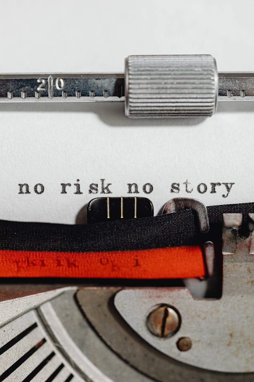 pexels-photo-5993552 - The Cultural Current inspirational lifestyle phrase on paper coming out of a typewriter